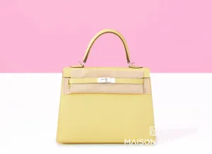 Hermes Jaune Poussin Sellier Epsom Kelly 25 Handbag