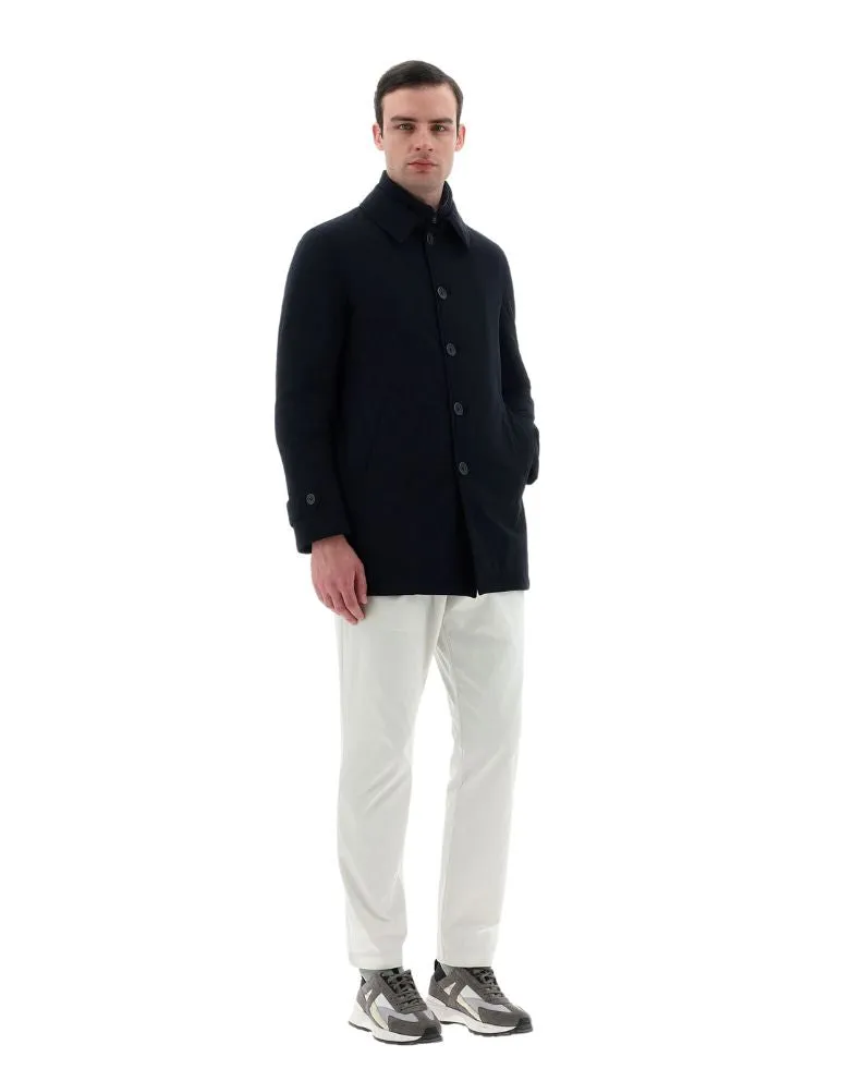 Herno WASHINGTON RAINCOAT Woven Half Coat - Navy