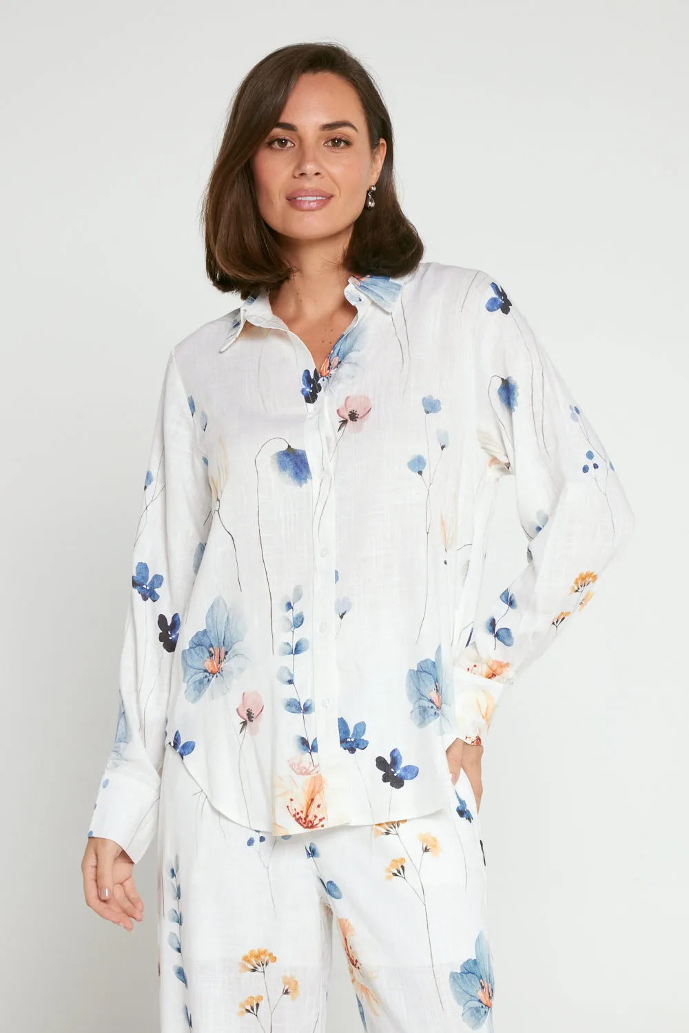 Hestia Shirt - White Wildflower