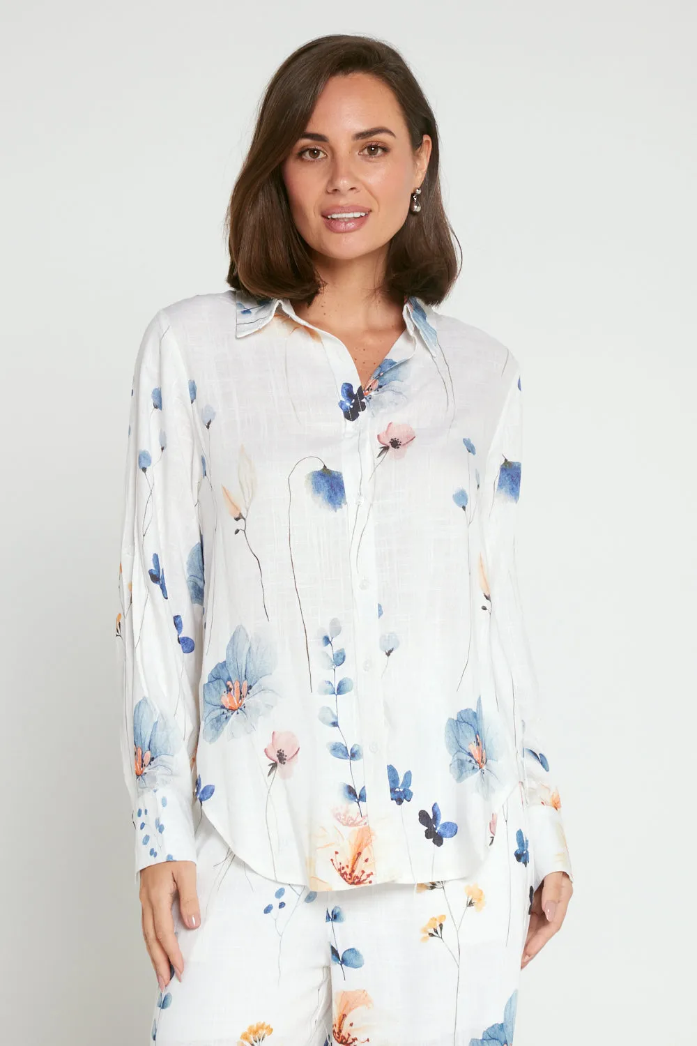 Hestia Shirt - White Wildflower