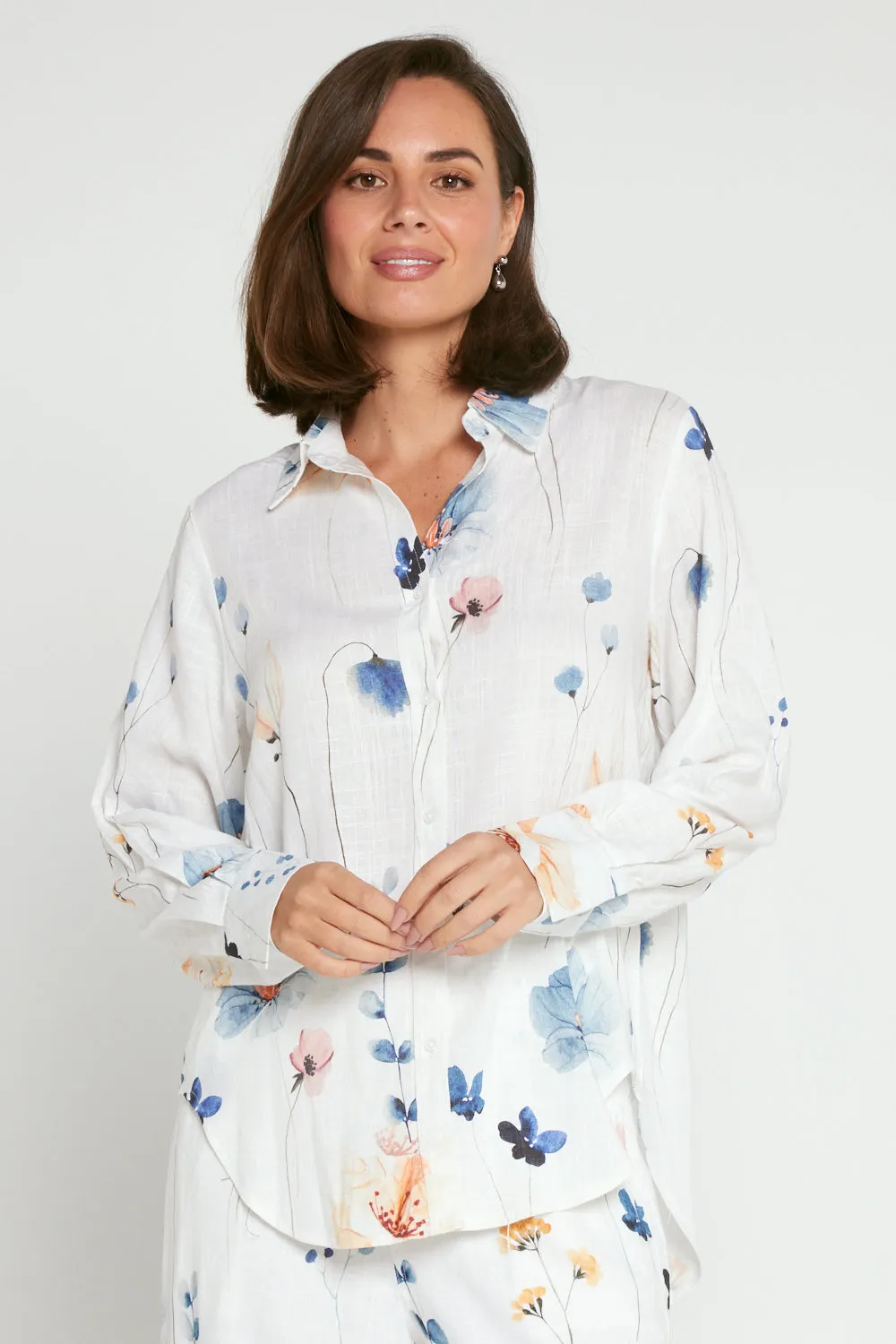 Hestia Shirt - White Wildflower