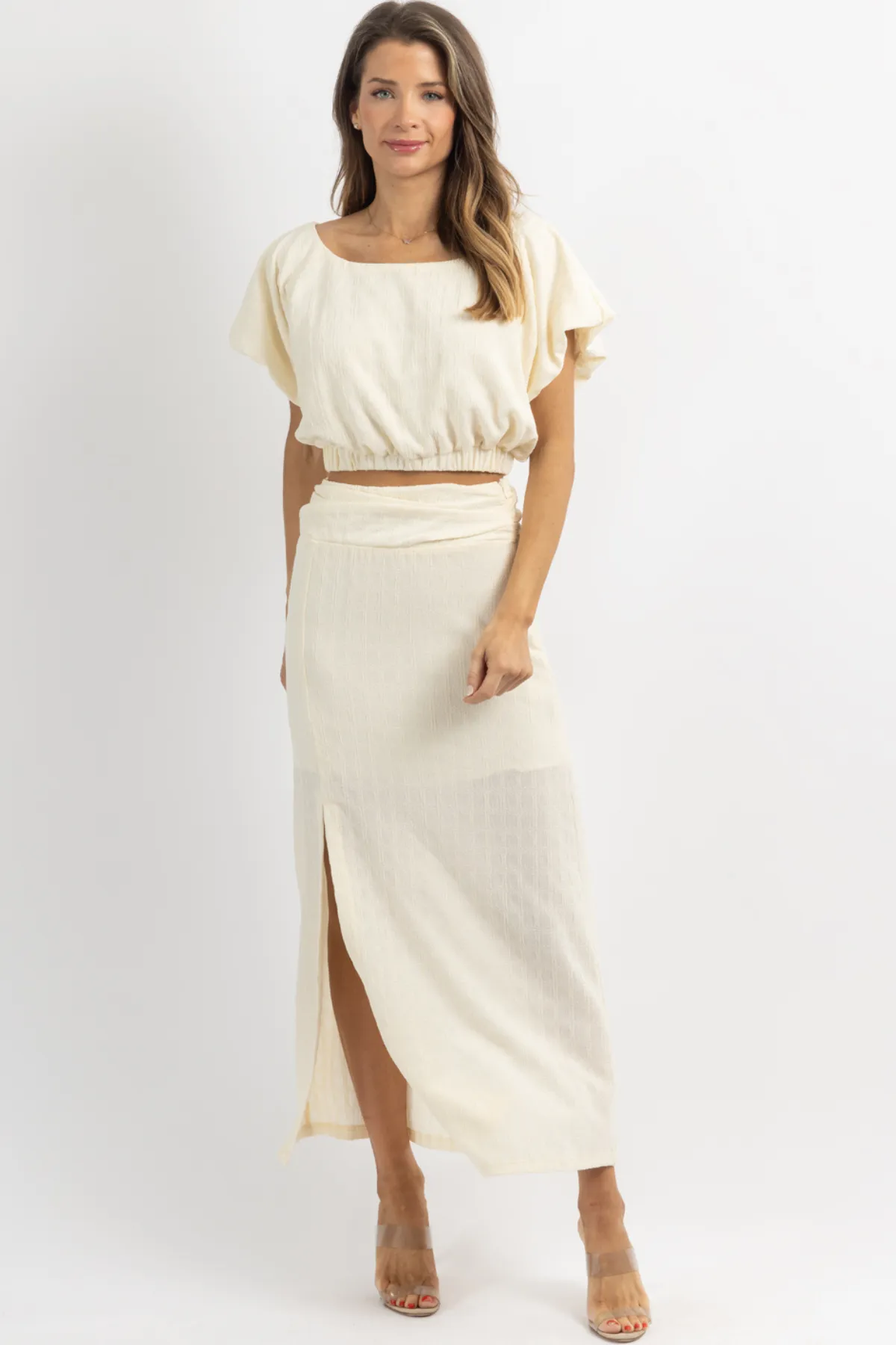 HIGH TIDE TEXTURED SKIRT SET *BACK IN STOCK*