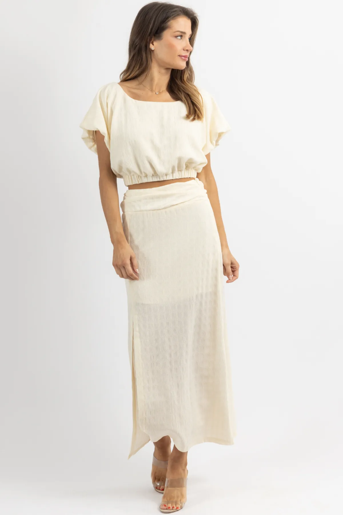 HIGH TIDE TEXTURED SKIRT SET *BACK IN STOCK*