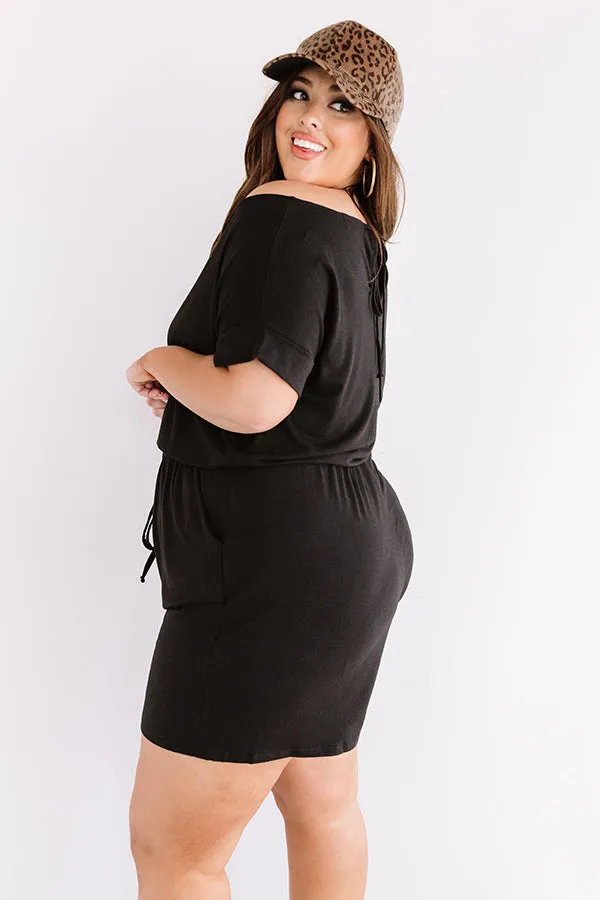 Hit Refresh Romper In Black Curves