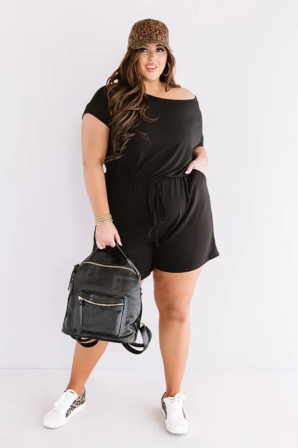 Hit Refresh Romper In Black Curves