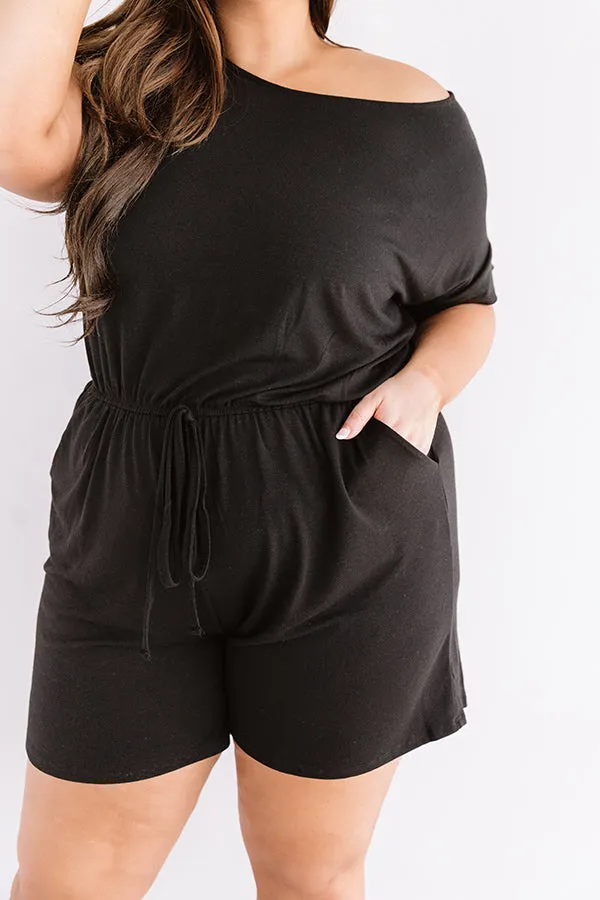 Hit Refresh Romper In Black Curves