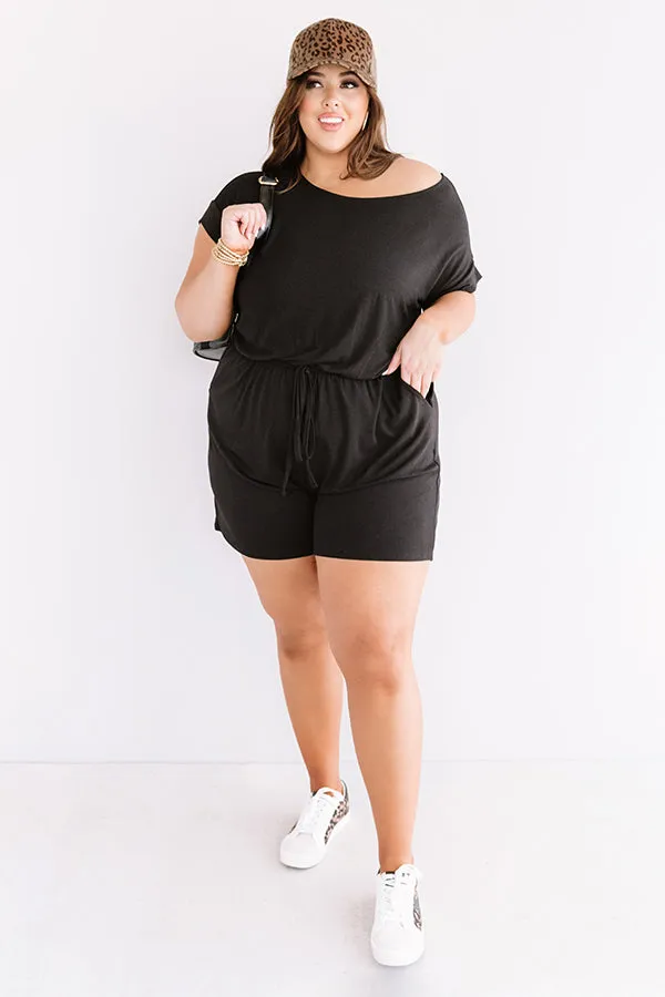 Hit Refresh Romper In Black Curves