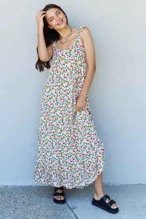 In The Garden Ruffle Floral Maxi Dress