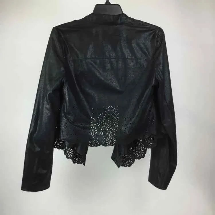 INC Size M Black Cropped Jacket