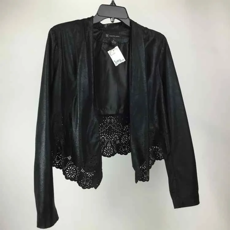 INC Size M Black Cropped Jacket