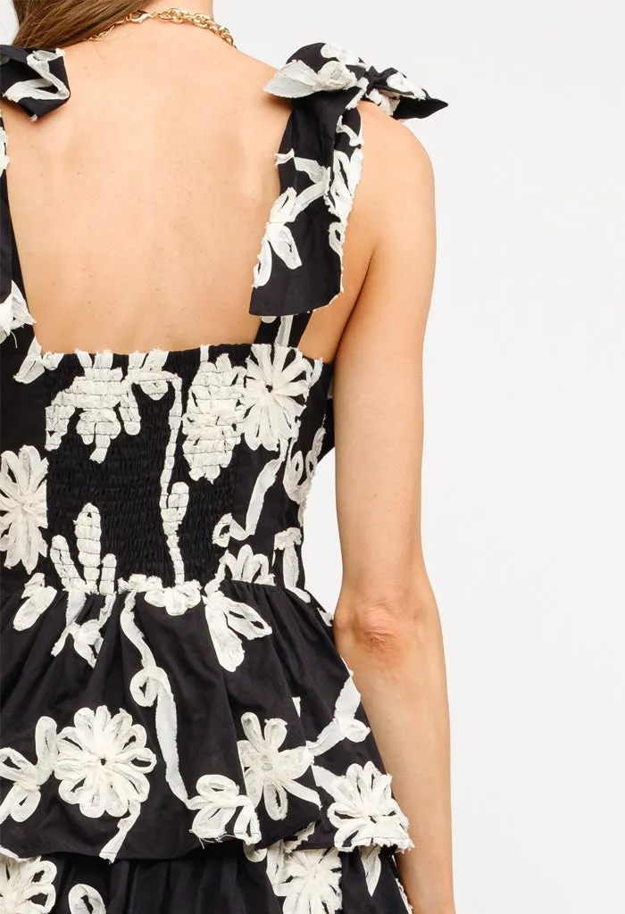 Jacquelyn Midi Dress-Floral Embroidery