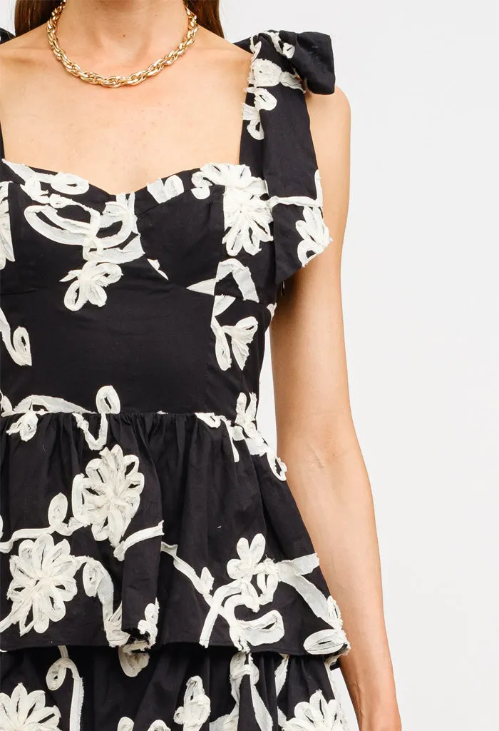 Jacquelyn Midi Dress-Floral Embroidery