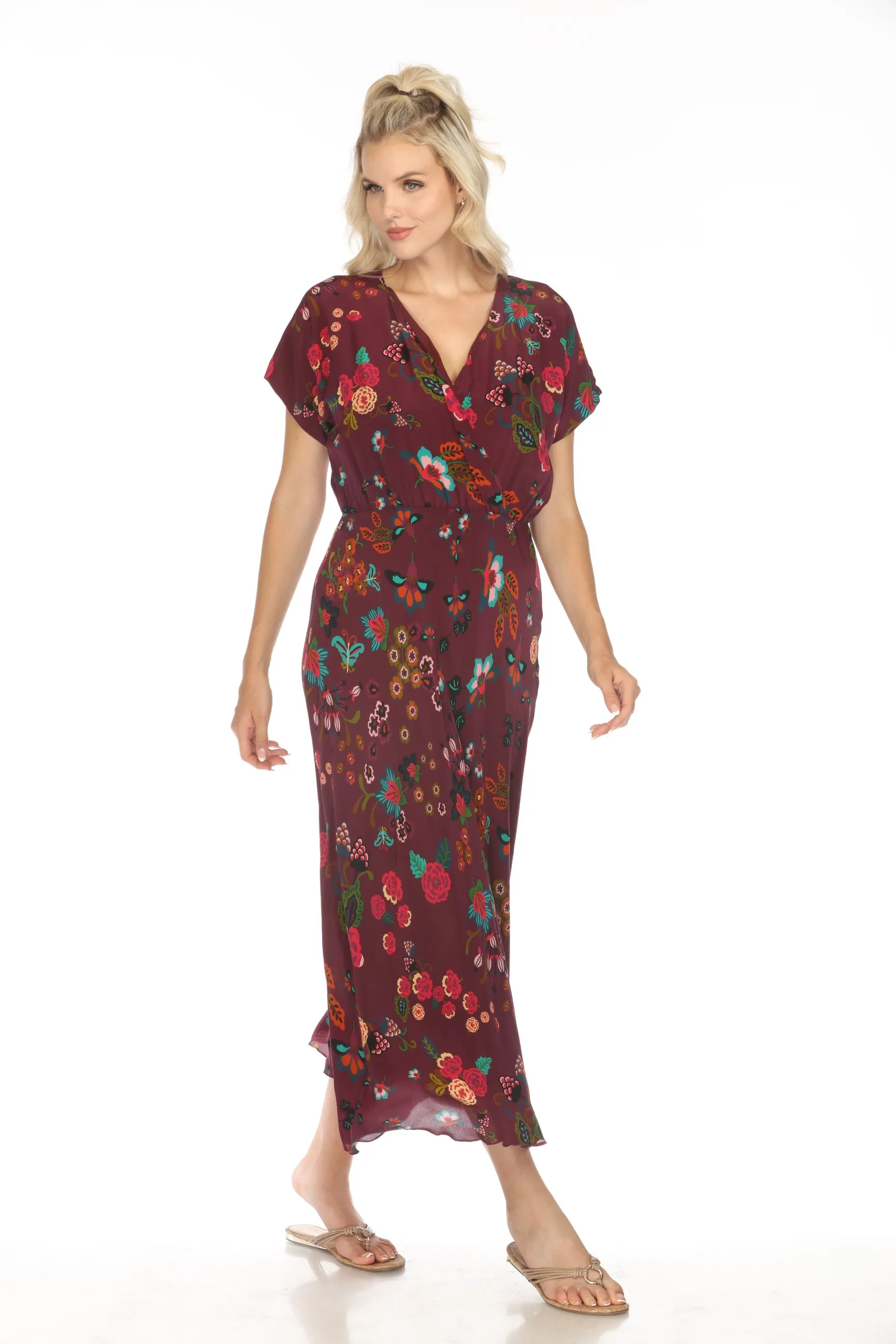 Johnny Was Adriana Connie Silk Maxi Dress C30623BO Boho Chic