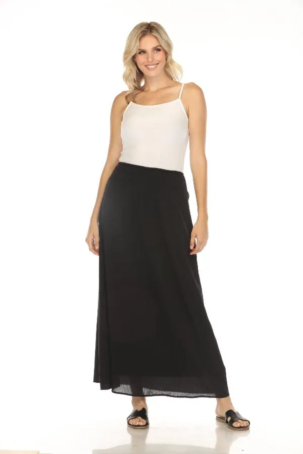 Johnny Was Calme Black Smocked Waist Maxi Skirt O71004