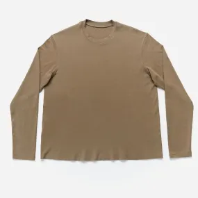 Junction Long Sleeve Crew Neck T-Shirt in Olive