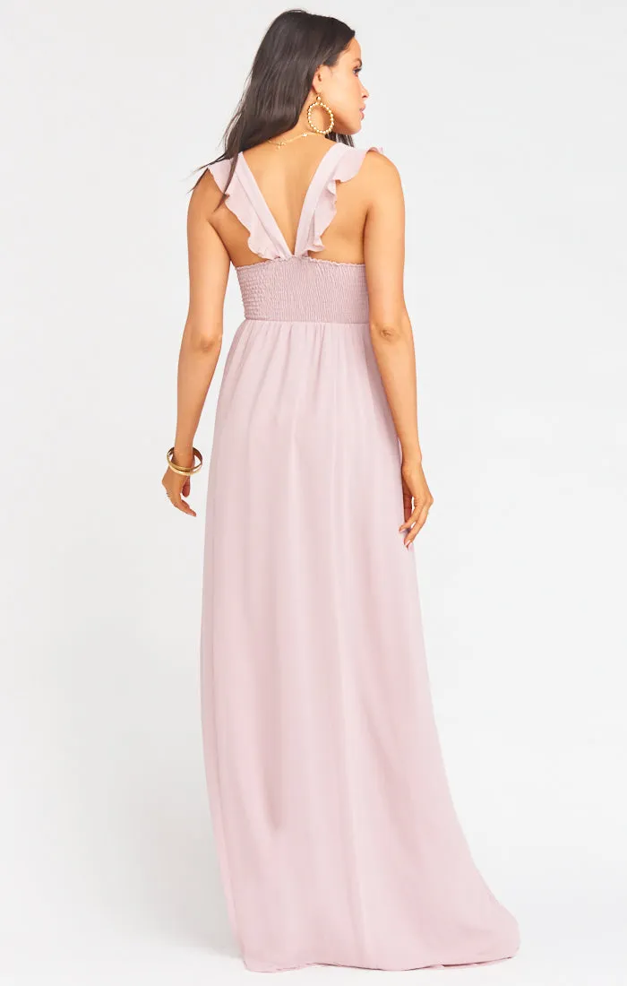 June Maxi Dress ~ Neutral Mauve Chiffon