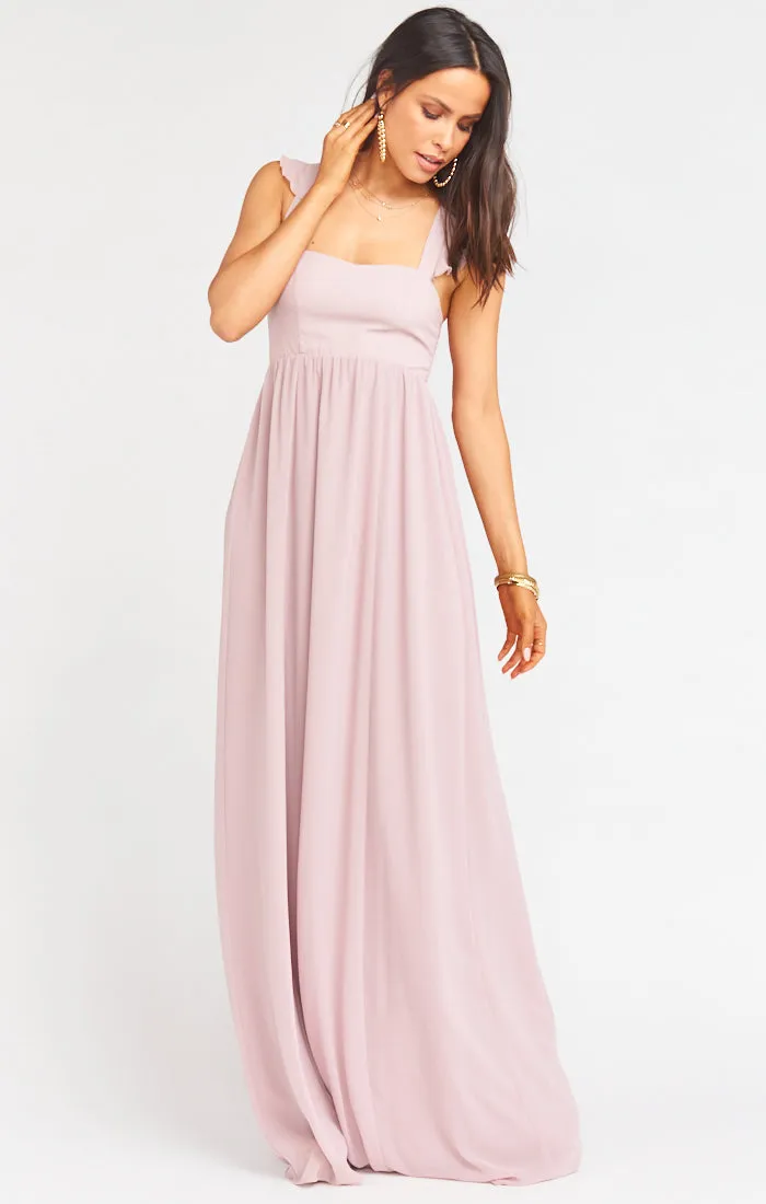 June Maxi Dress ~ Neutral Mauve Chiffon