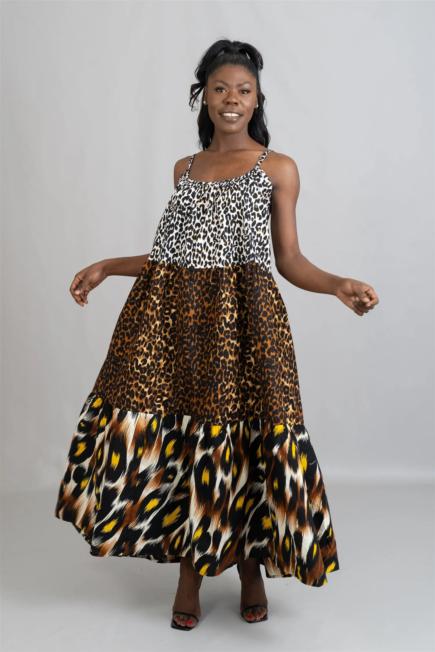 KaraChic 7709 Authentic African Print Maxi Dress