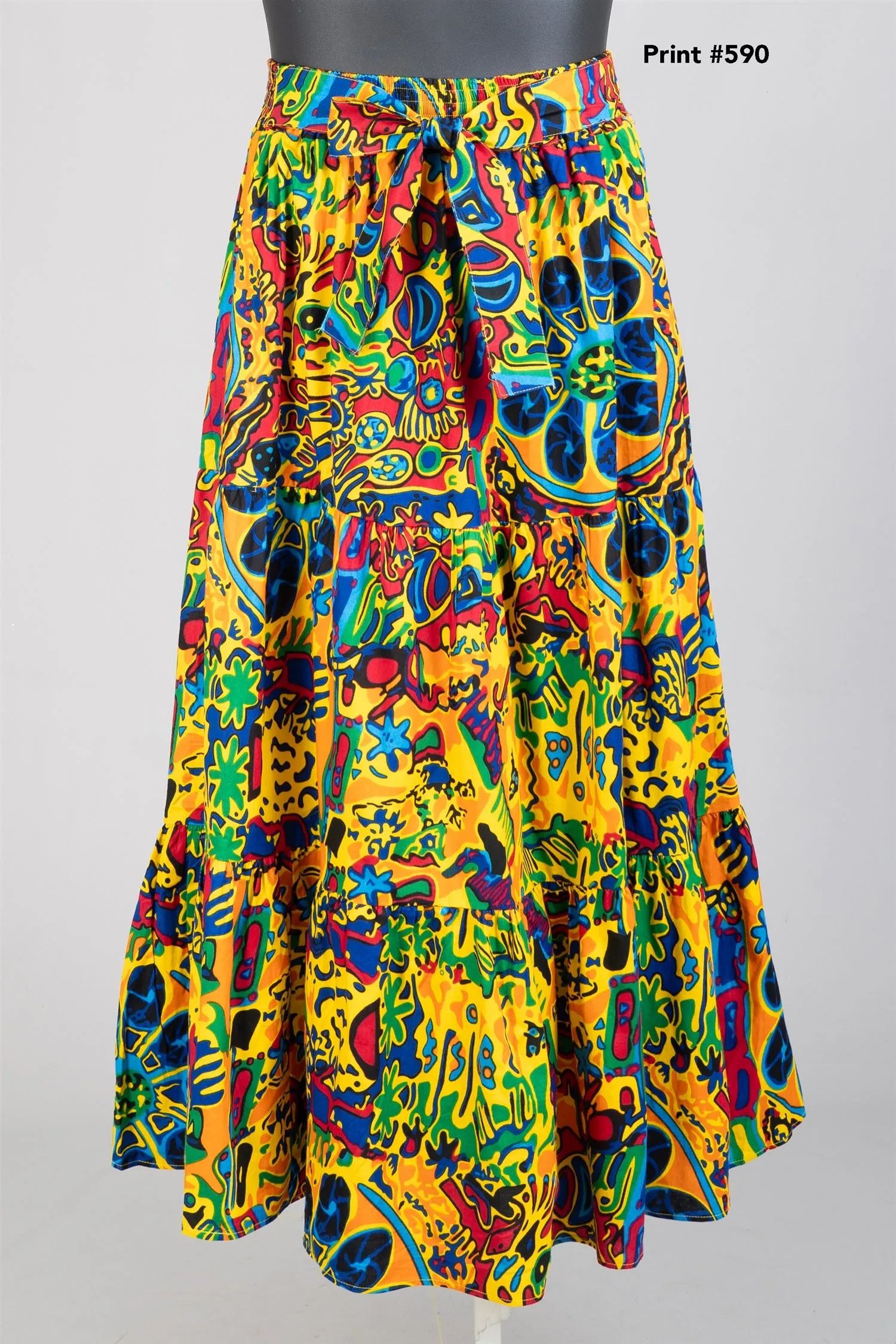 KaraChic 7778 Authentic African Print Maxi Skirt