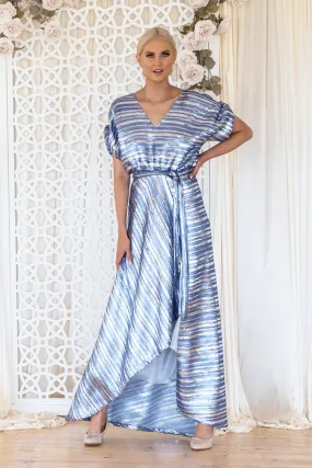 Kathryn Dress in Sky Stripe Sequin