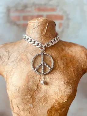 Large Peace Necklace