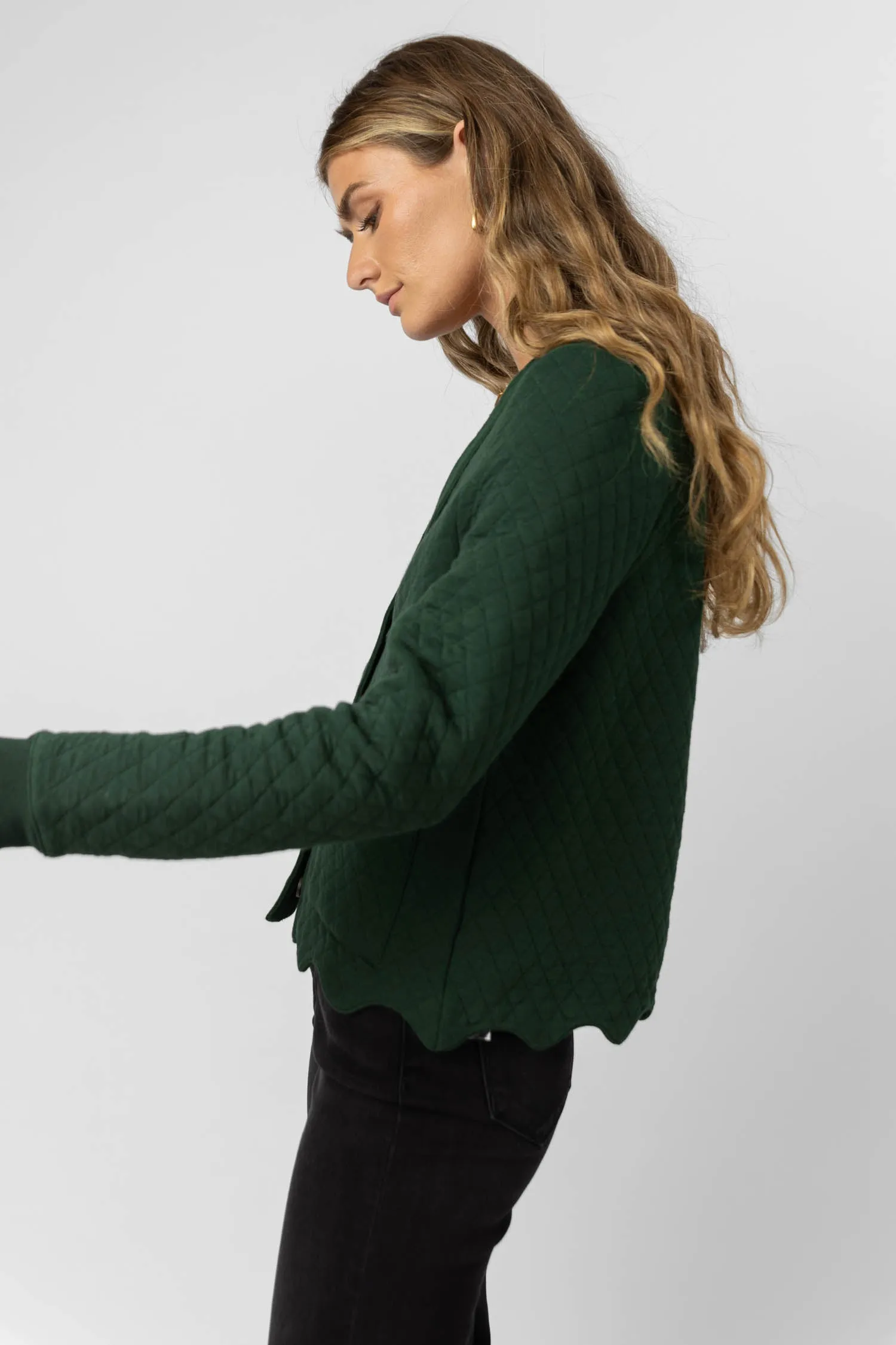 Lena Jacket in Hunter Green - FINAL SALE