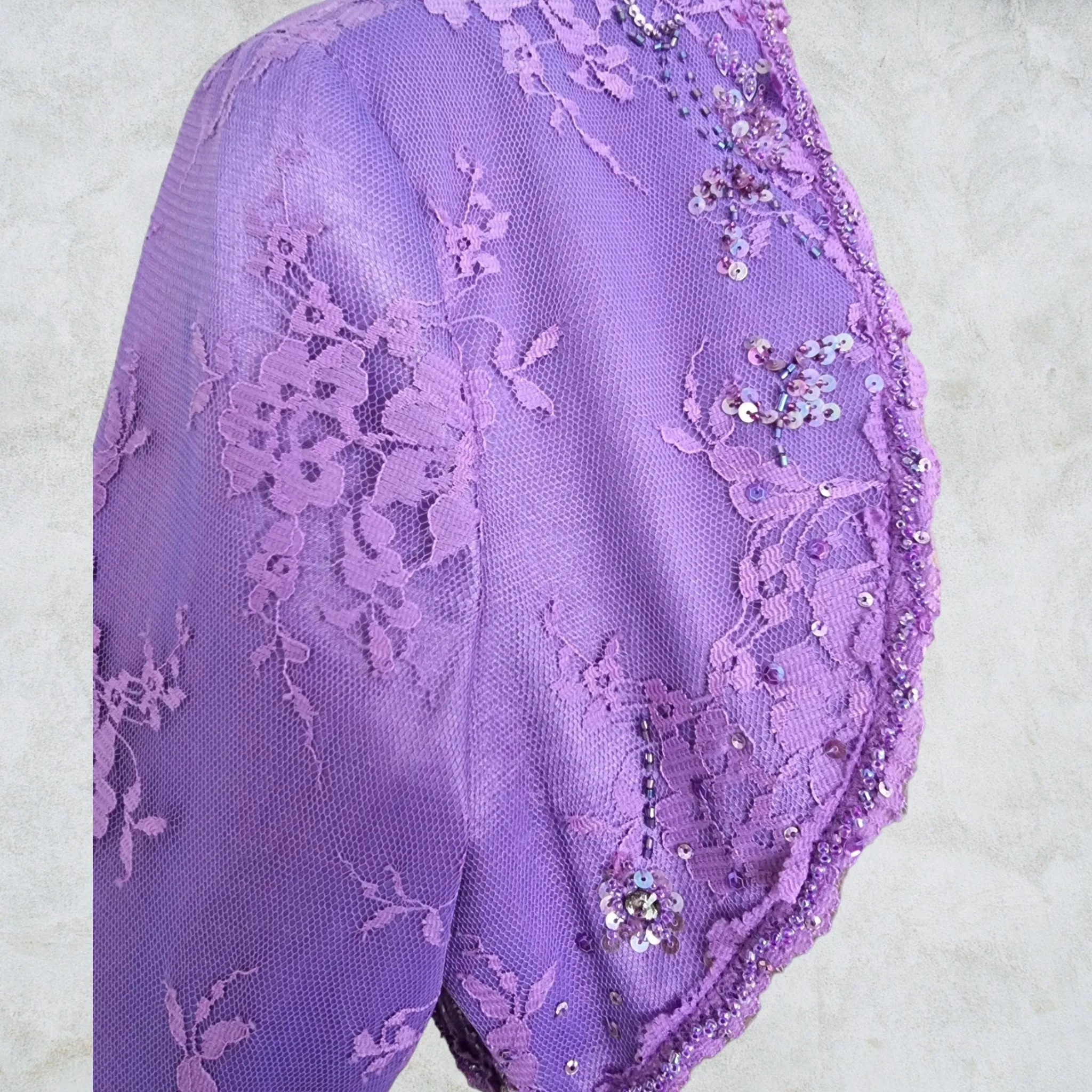 Libra Womens Lilac Embellished Dress & Bolero Jacket UK 14 US 10 EU 42 BNWT