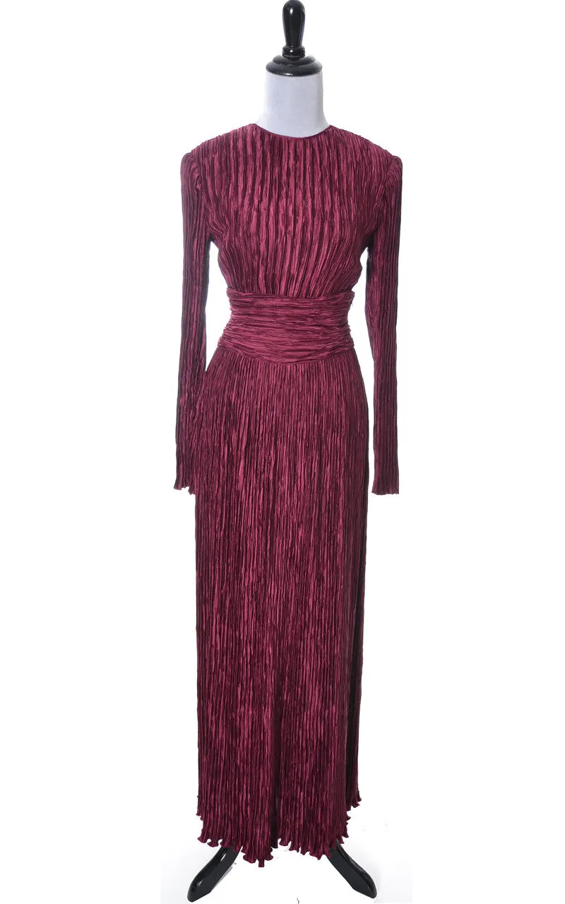 Mary McFadden Couture Fortuny style pleated silk 3 piece evening dress