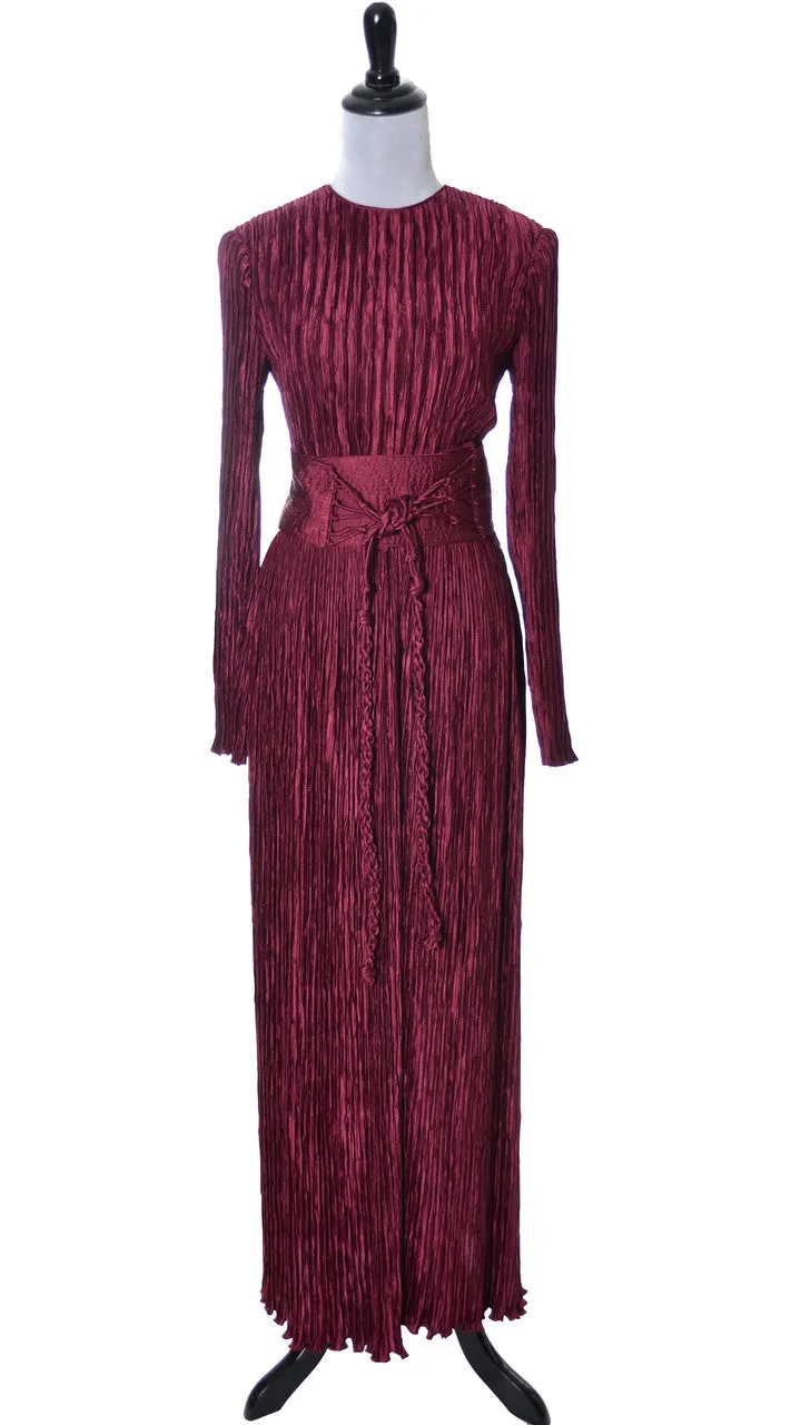 Mary McFadden Couture Fortuny style pleated silk 3 piece evening dress