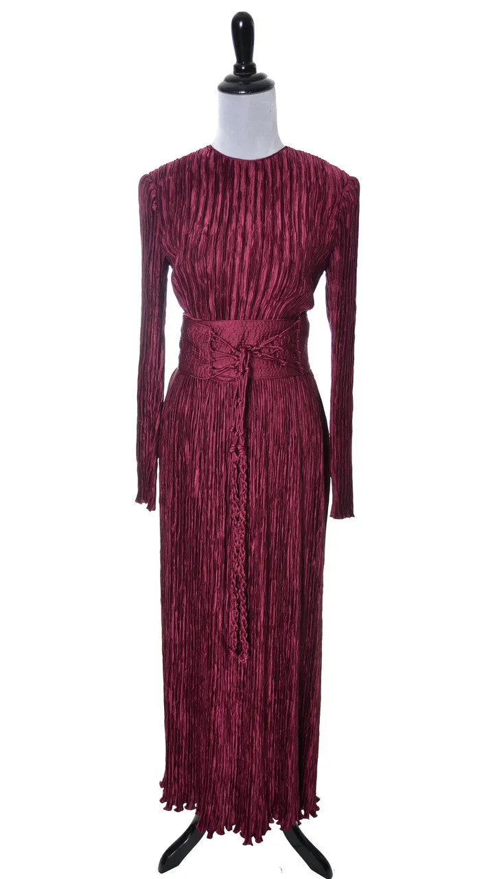 Mary McFadden Couture Fortuny style pleated silk 3 piece evening dress