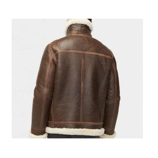 Men's Aviator Shearling Leather Jacket - Sheepskin Outerwear