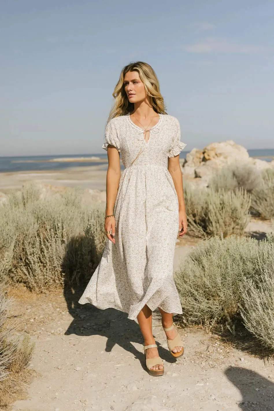 Metzli Ribbon Trim Maxi Dress - FINAL SALE