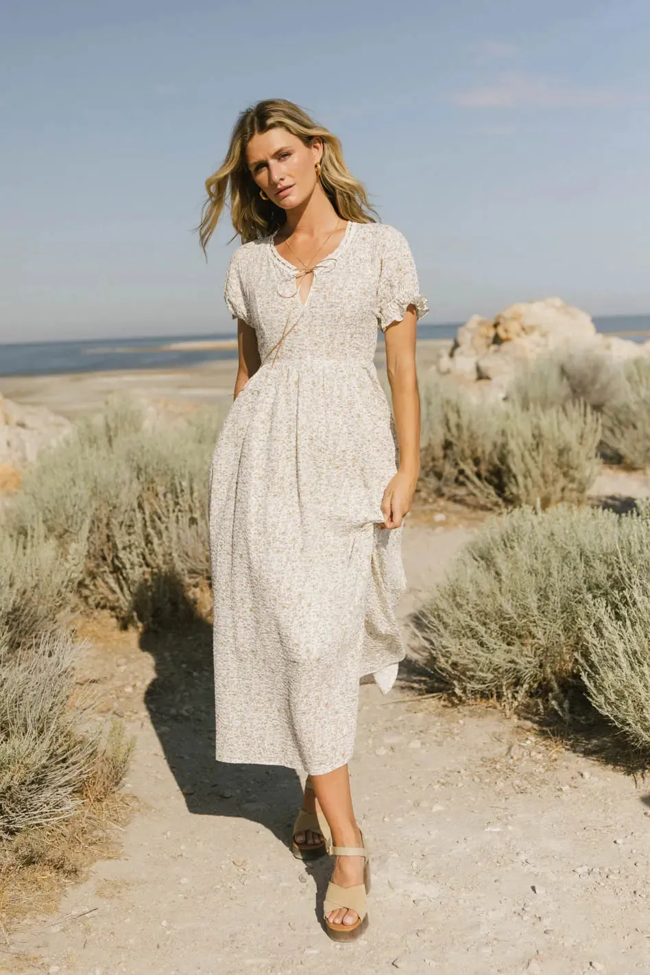 Metzli Ribbon Trim Maxi Dress - FINAL SALE