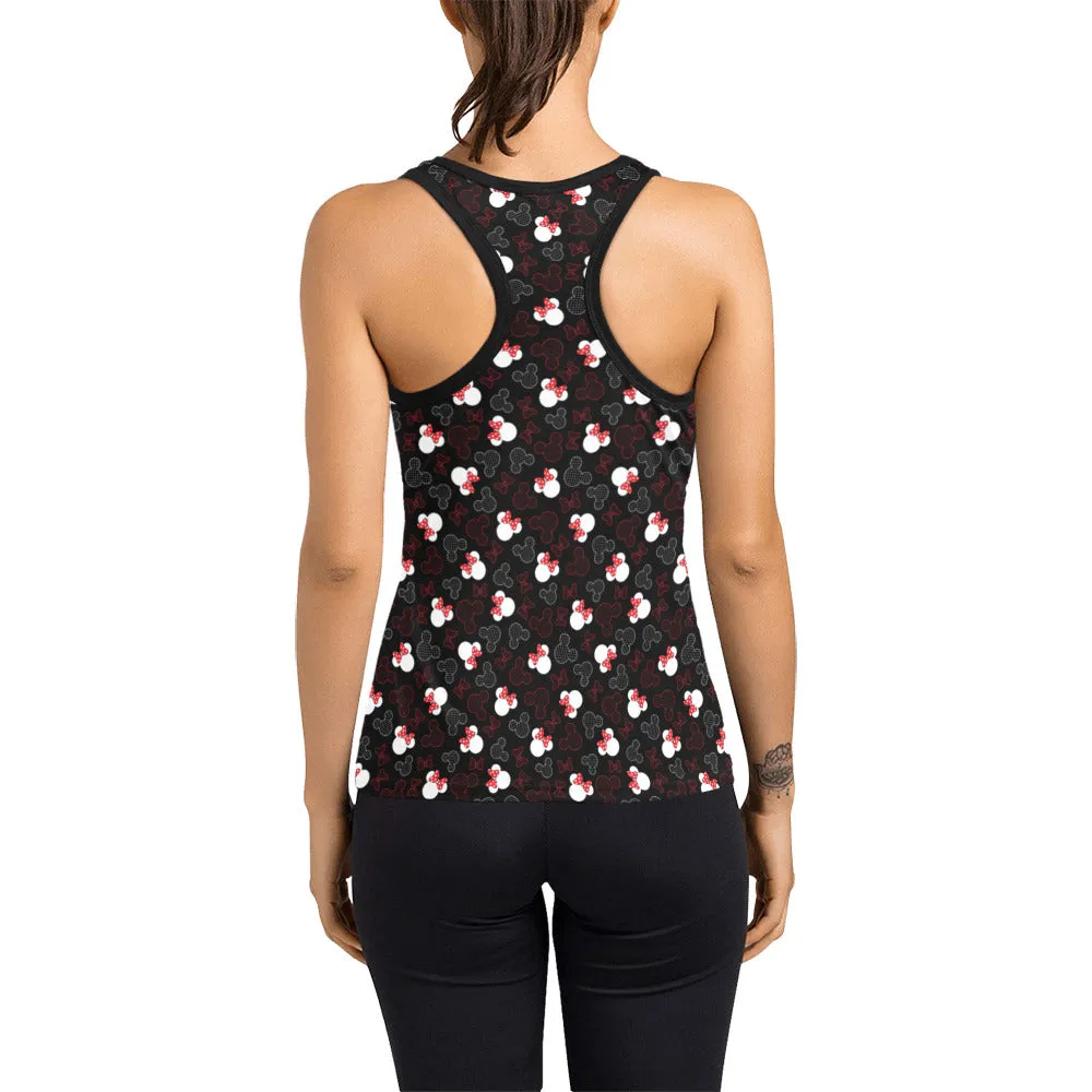 Mickey And Minnie Dots Women's Racerback Tank Top