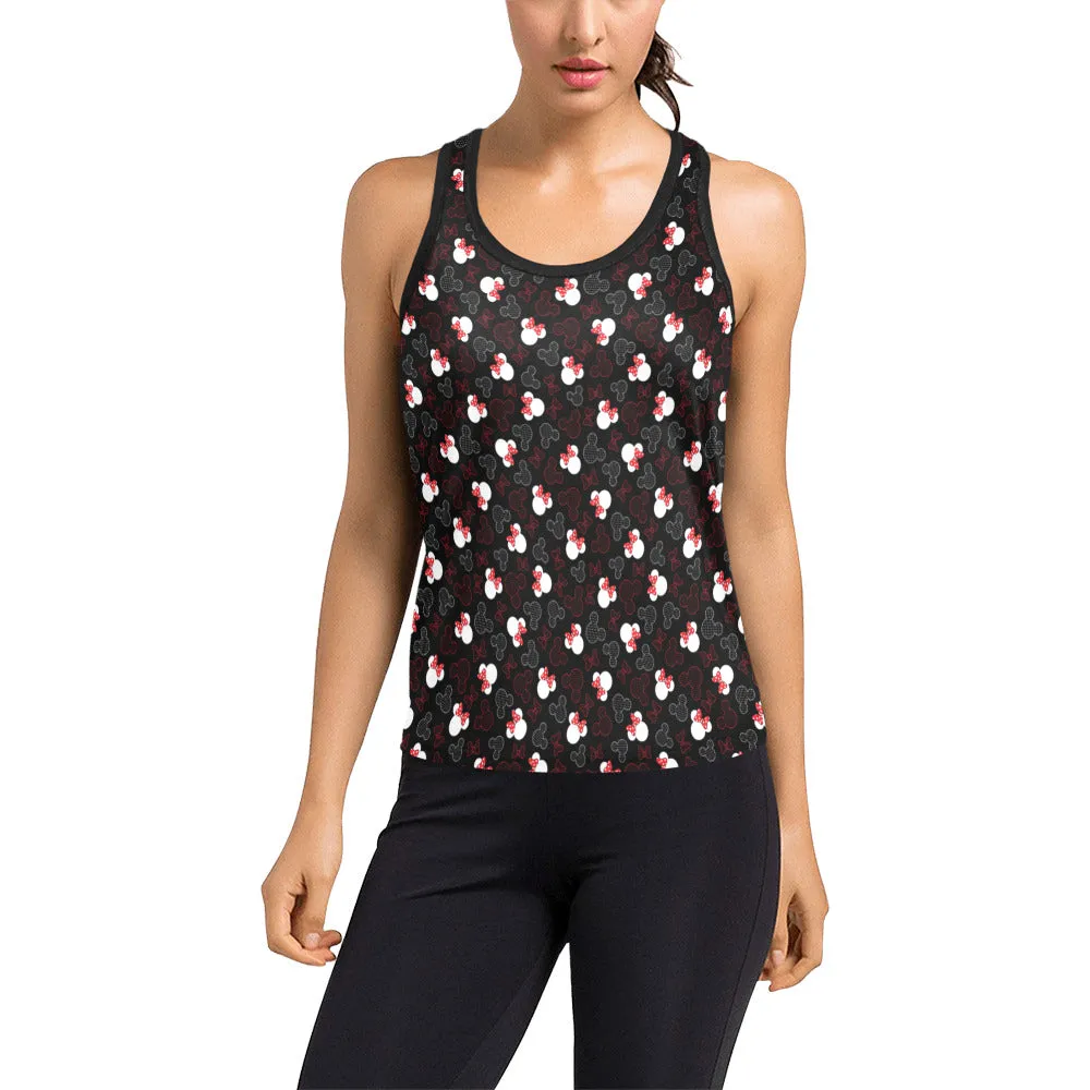 Mickey And Minnie Dots Women's Racerback Tank Top