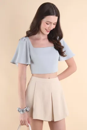 MINNIE FLUTTERS TOP IN BLUE