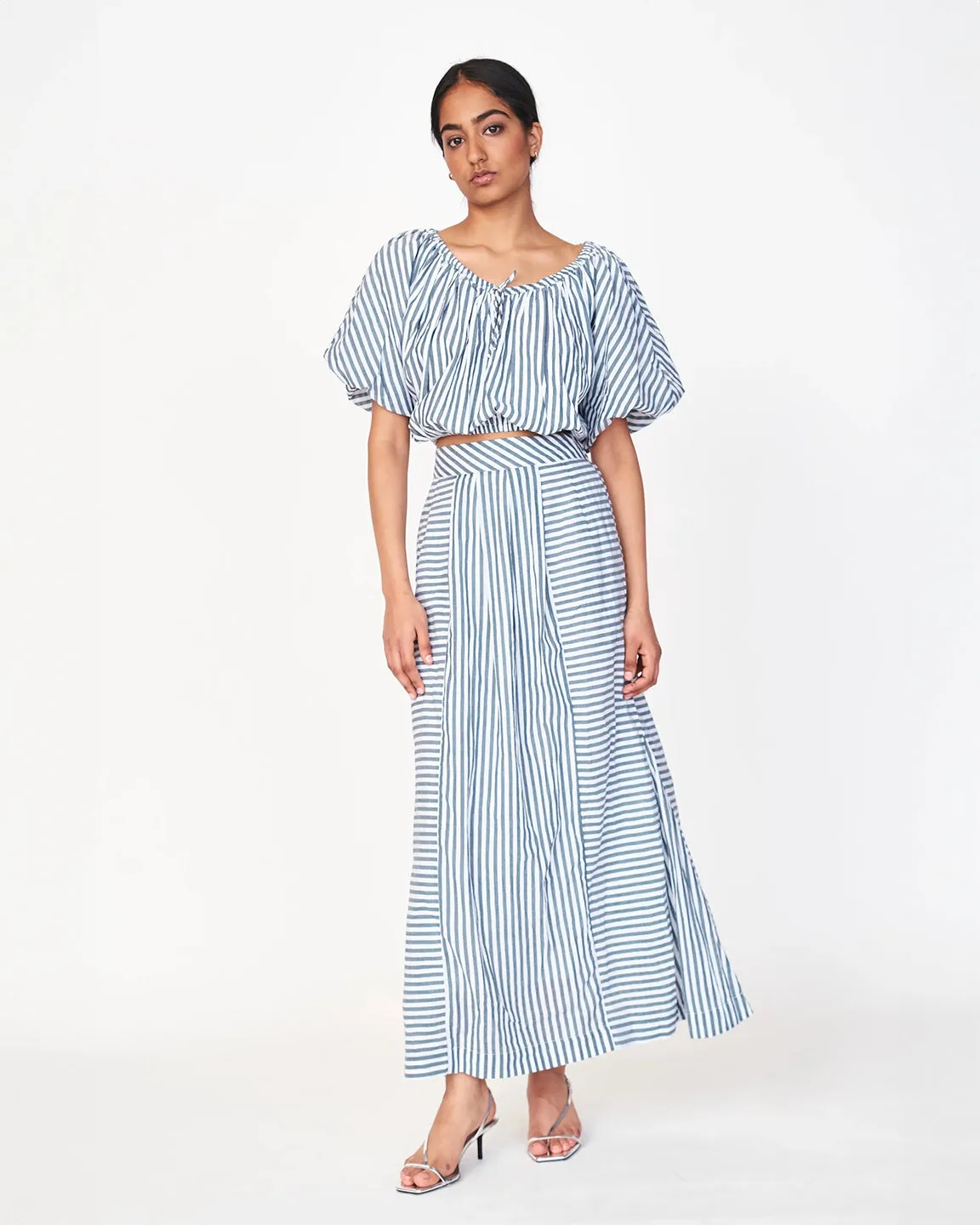 Mirth Praiano Skirt in Ocean Stripe