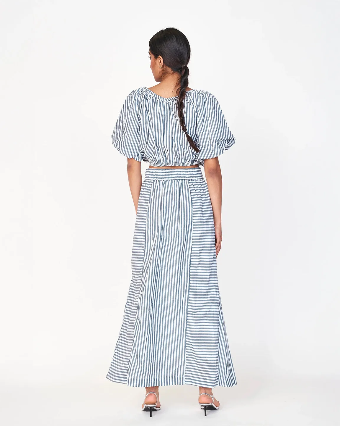 Mirth Praiano Skirt in Ocean Stripe