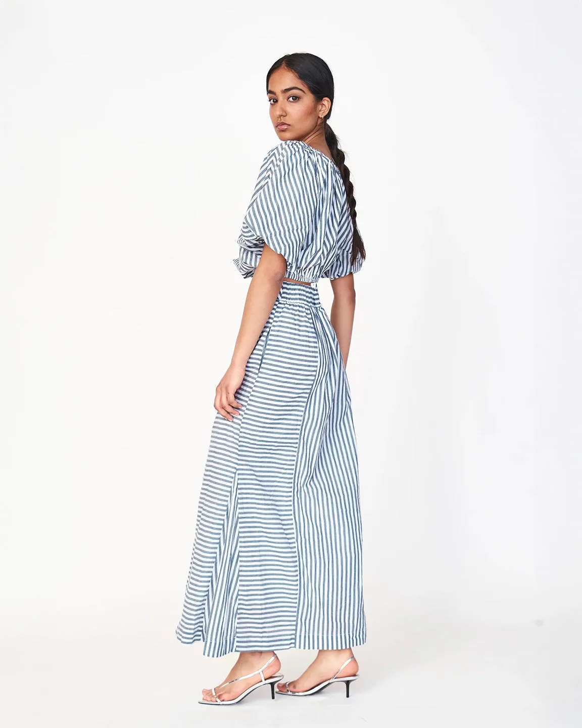 Mirth Praiano Skirt in Ocean Stripe