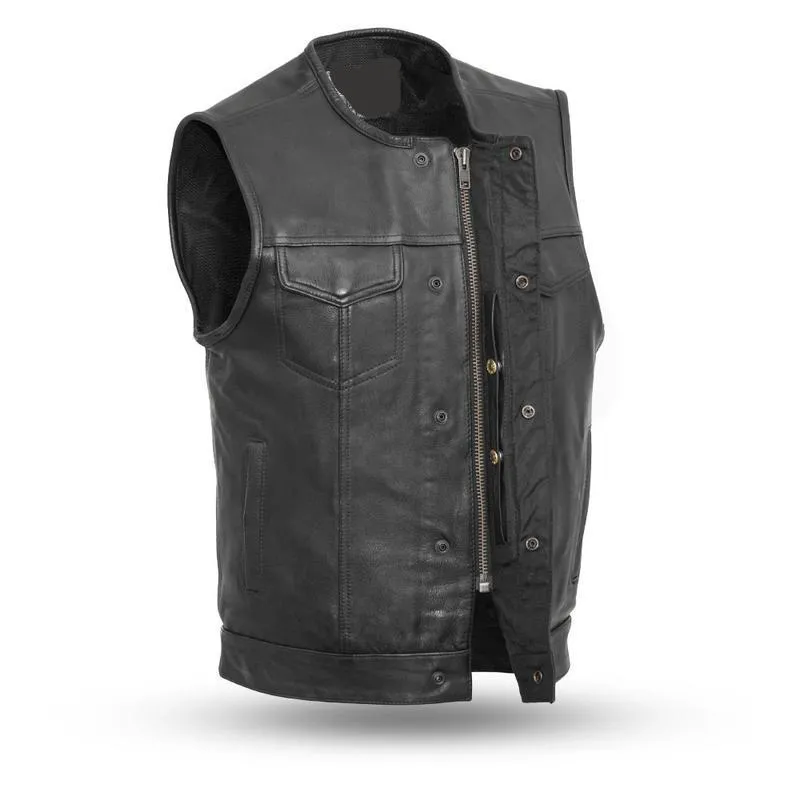 MKL - Complano Men's Motorcycle Leather Vest