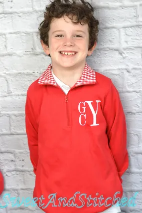 Monogrammed Boys Jacket, Monogrammed pullover sweatshirt for boys