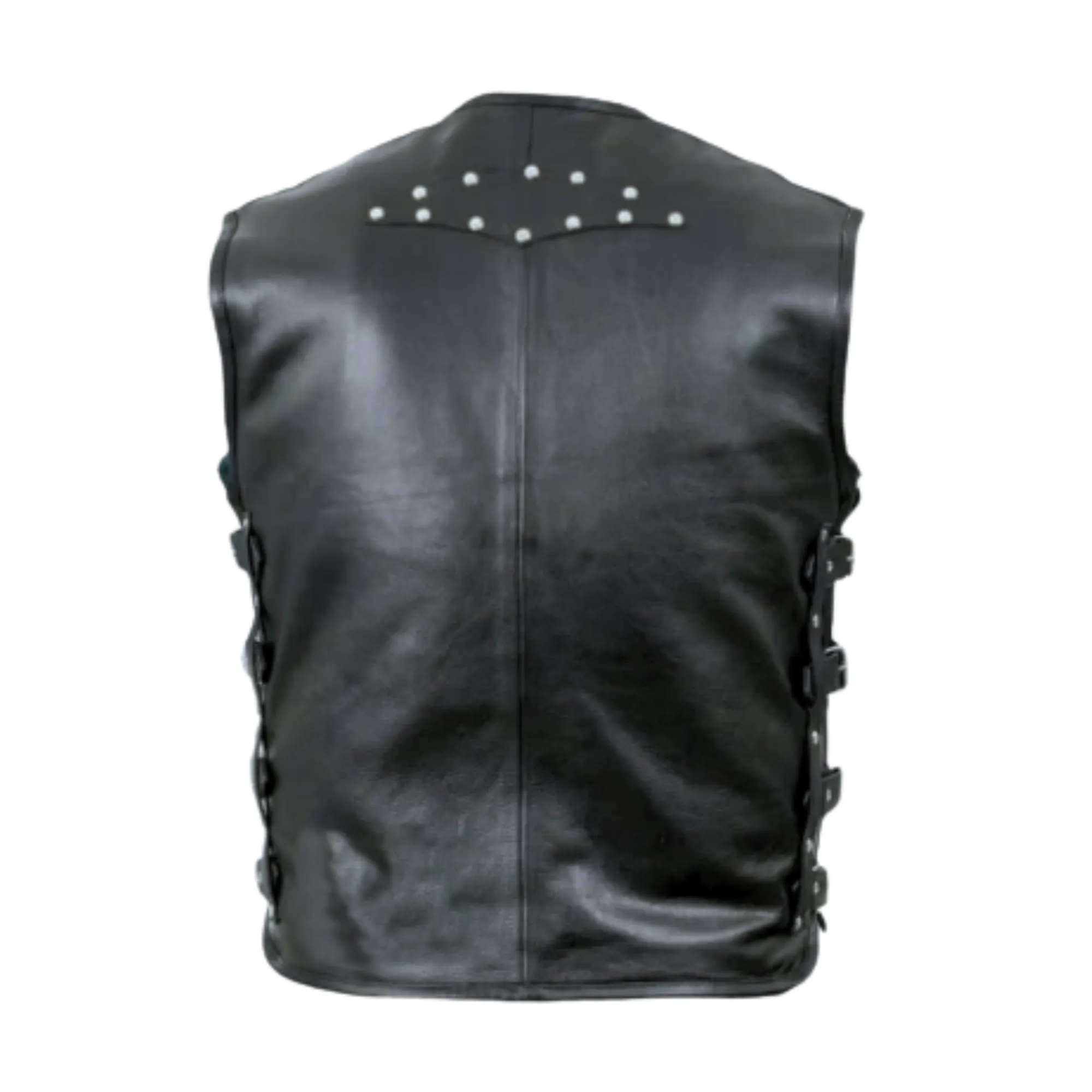 Motorcycle Mens Leather Vest