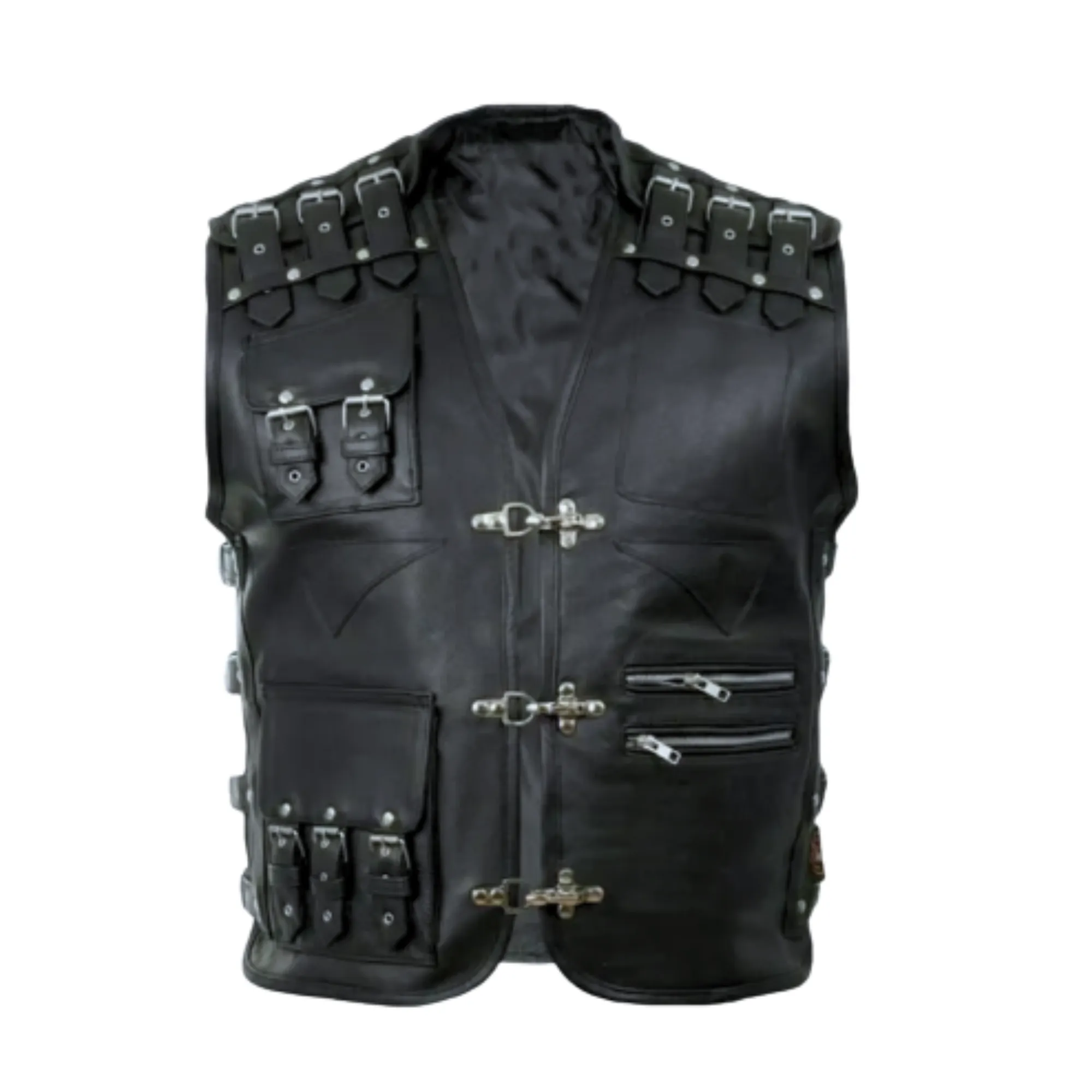 Motorcycle Mens Leather Vest