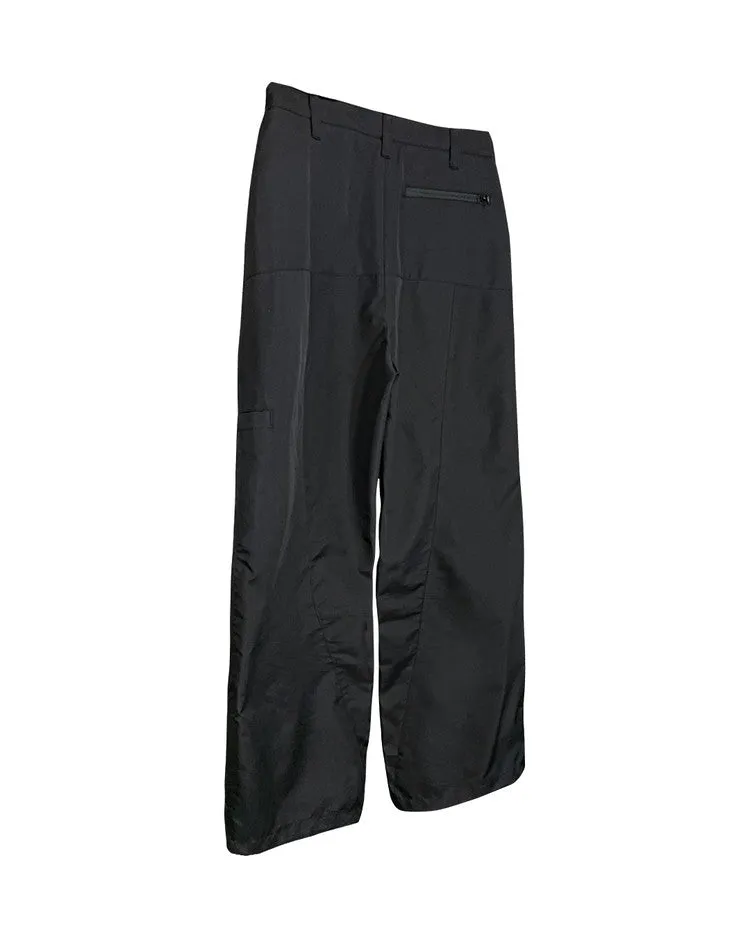 Multi zip pants black