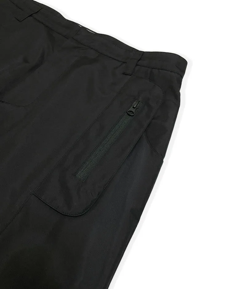 Multi zip pants black