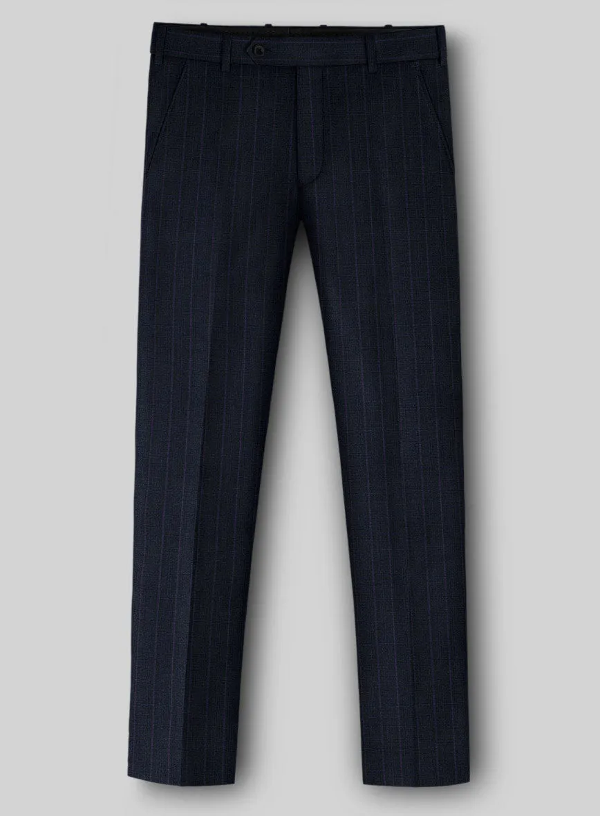 Napolean Gavino Stripe Blue Wool Suit