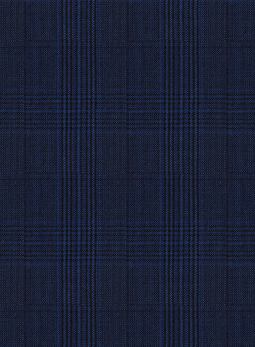 Napolean Xina Tartan Blue Wool Pants