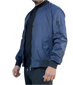 Navy Blue Bomber Jacket