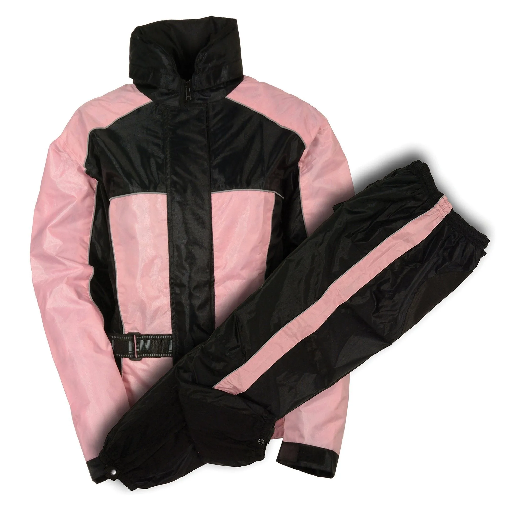 NexGen SH222201 Ladies Black and Pink Oxford Water Proof Rain Suit