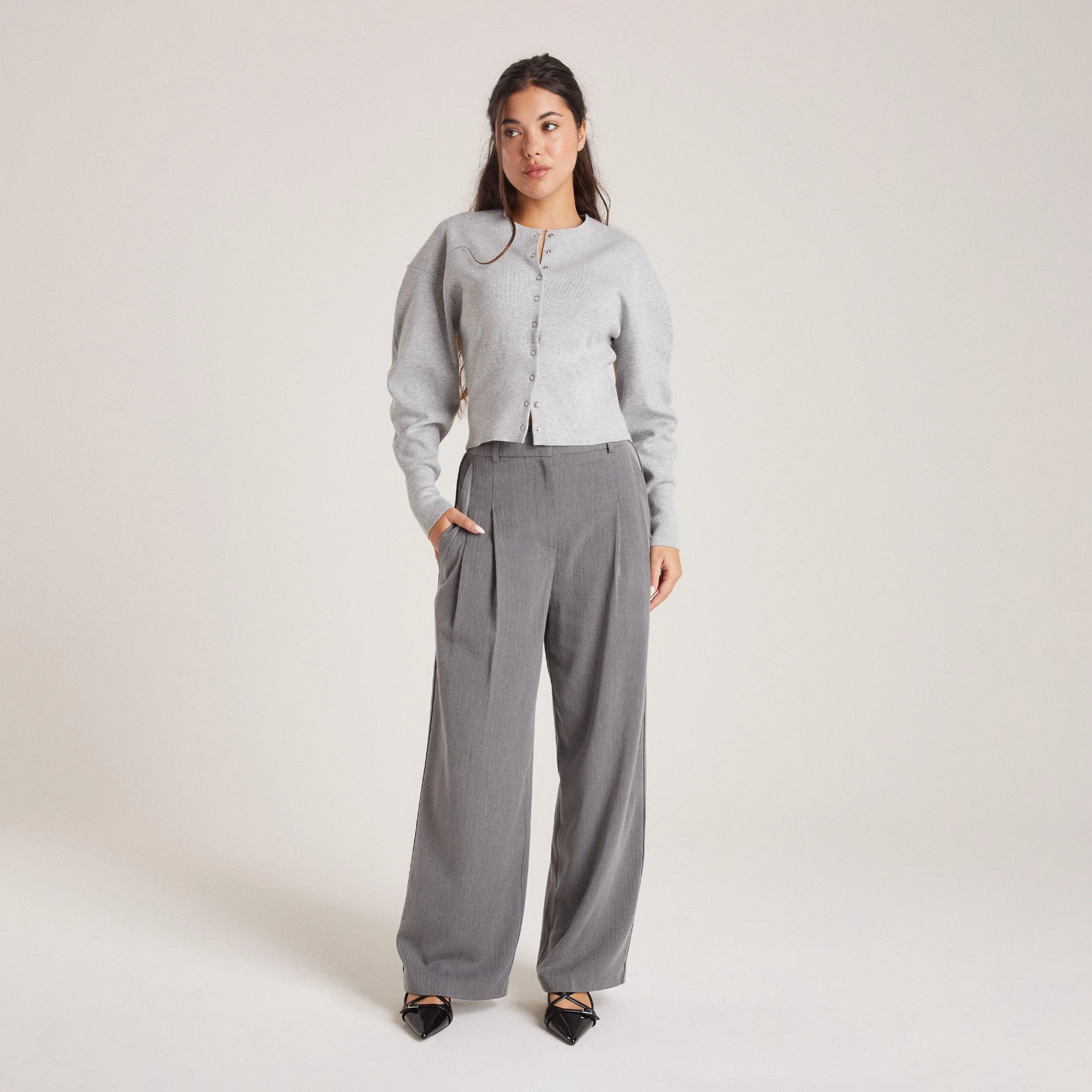 Pantalon Droit - Gris